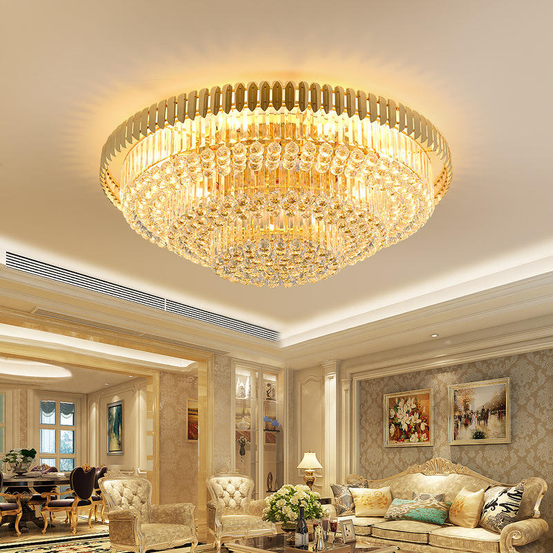 Crystal Ceiling Light - Round Classic Tiered